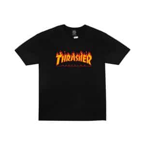 Camiseta Thrasher Logo Flame - Preto