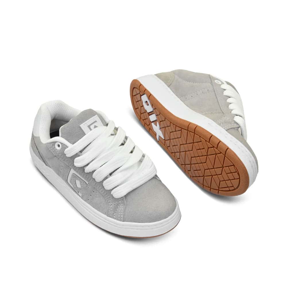 Tênis QIX Combat Suede - Cinza Branco Natural - Imagem 4
