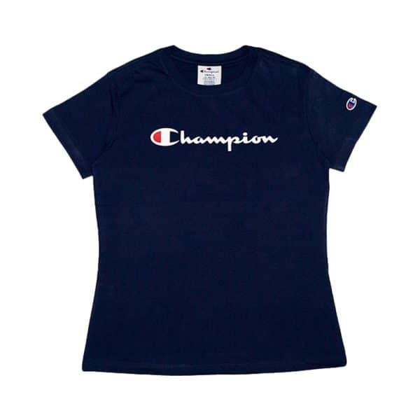 Camiseta Champion Feminino Script Logo Ink - Marinho