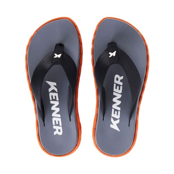 Chinelo Kenner Megah - Cinza Laranja