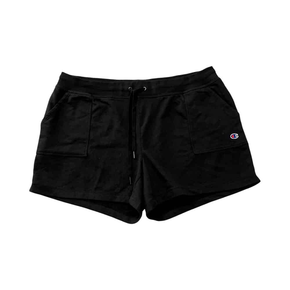 Shorts Champion Feminino Moletom Campus French - Preto