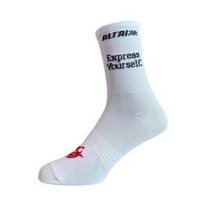 Meia Altai Esportiva Poliamida Corrida e Ciclismo - Branco
