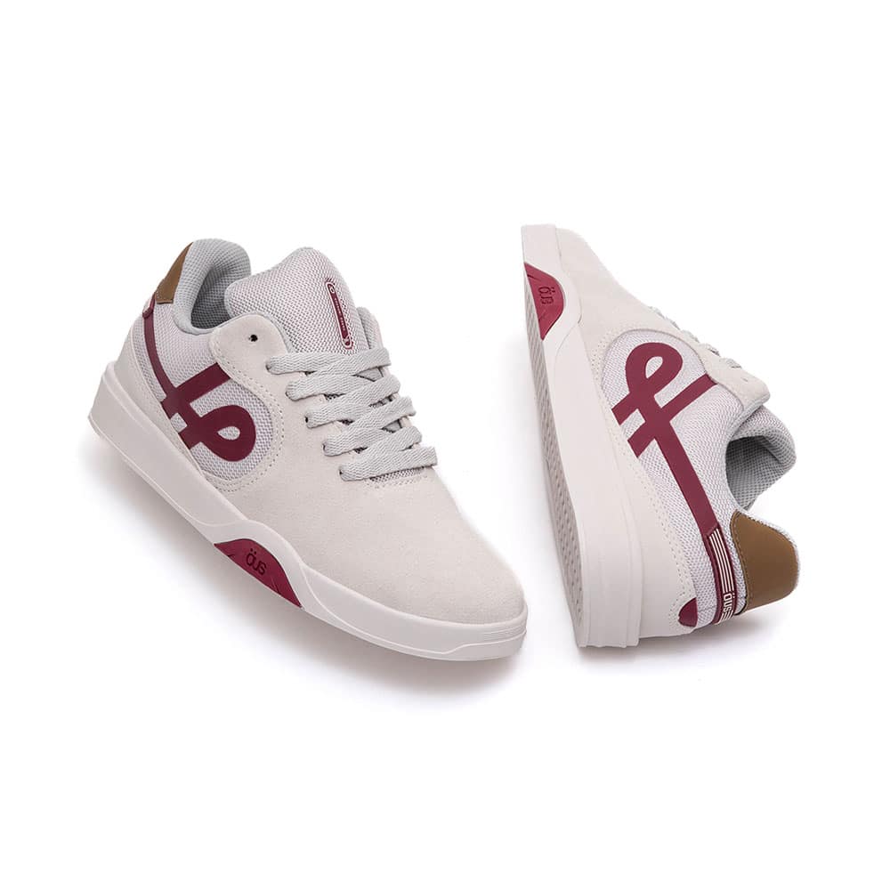 Tênis Öus Imigrante Cinza Claro Bordô Essencial - Imagem 2