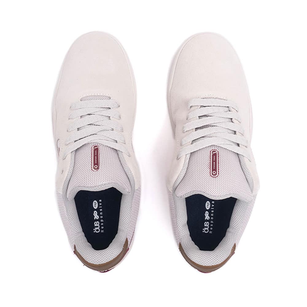 Tênis Öus Imigrante Cinza Claro Bordô Essencial - Imagem 3