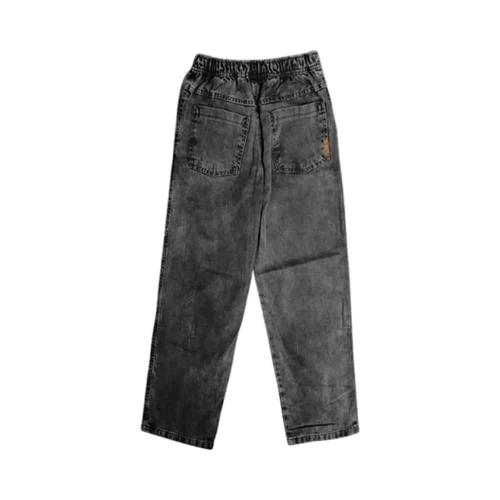 Calça Your Face Baggy Juvenil Jeans Estonado - Preto - Imagem 2